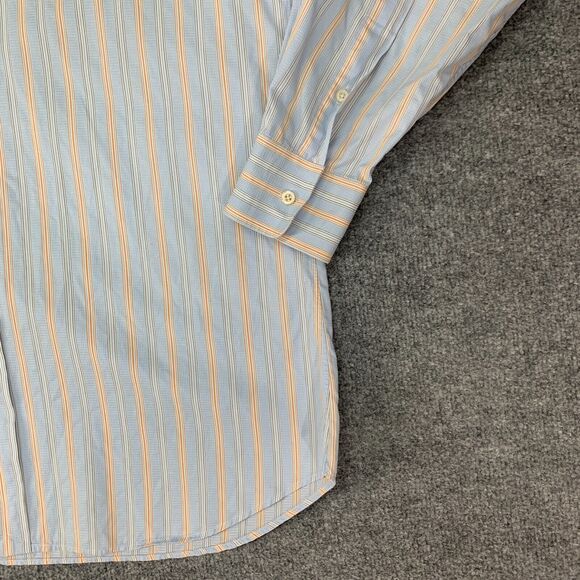 IKE Behar Dress Shirt Mens 16 Breeze Multi Textured Stripe Long Sleeve Button Up - Picture 3 of 12